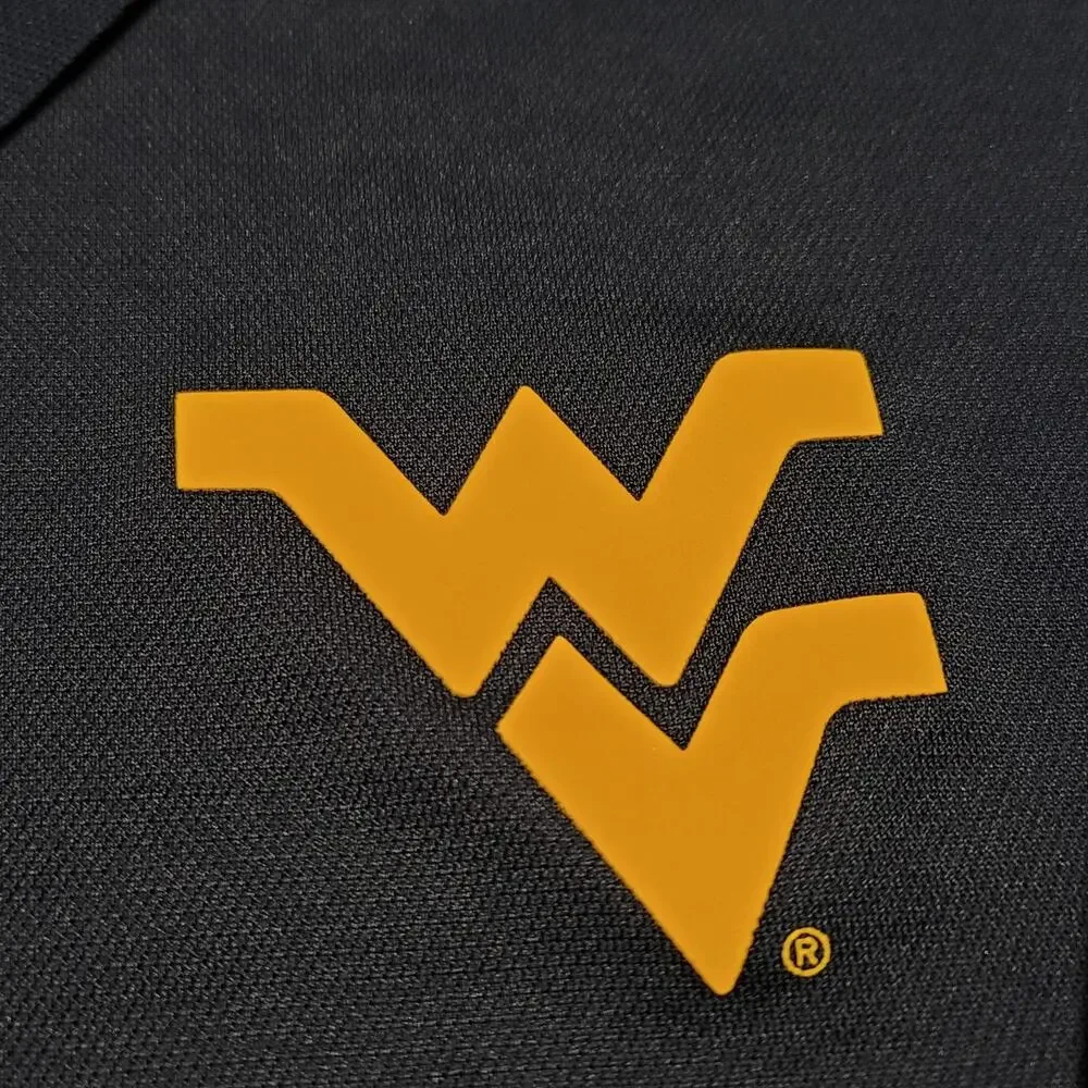 Nike West Virginia Mountaineers Shirt Mens Medium Navy Gold Dri Fit Golf Polo